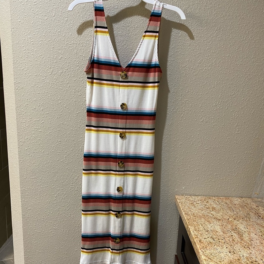 Striped midi dress